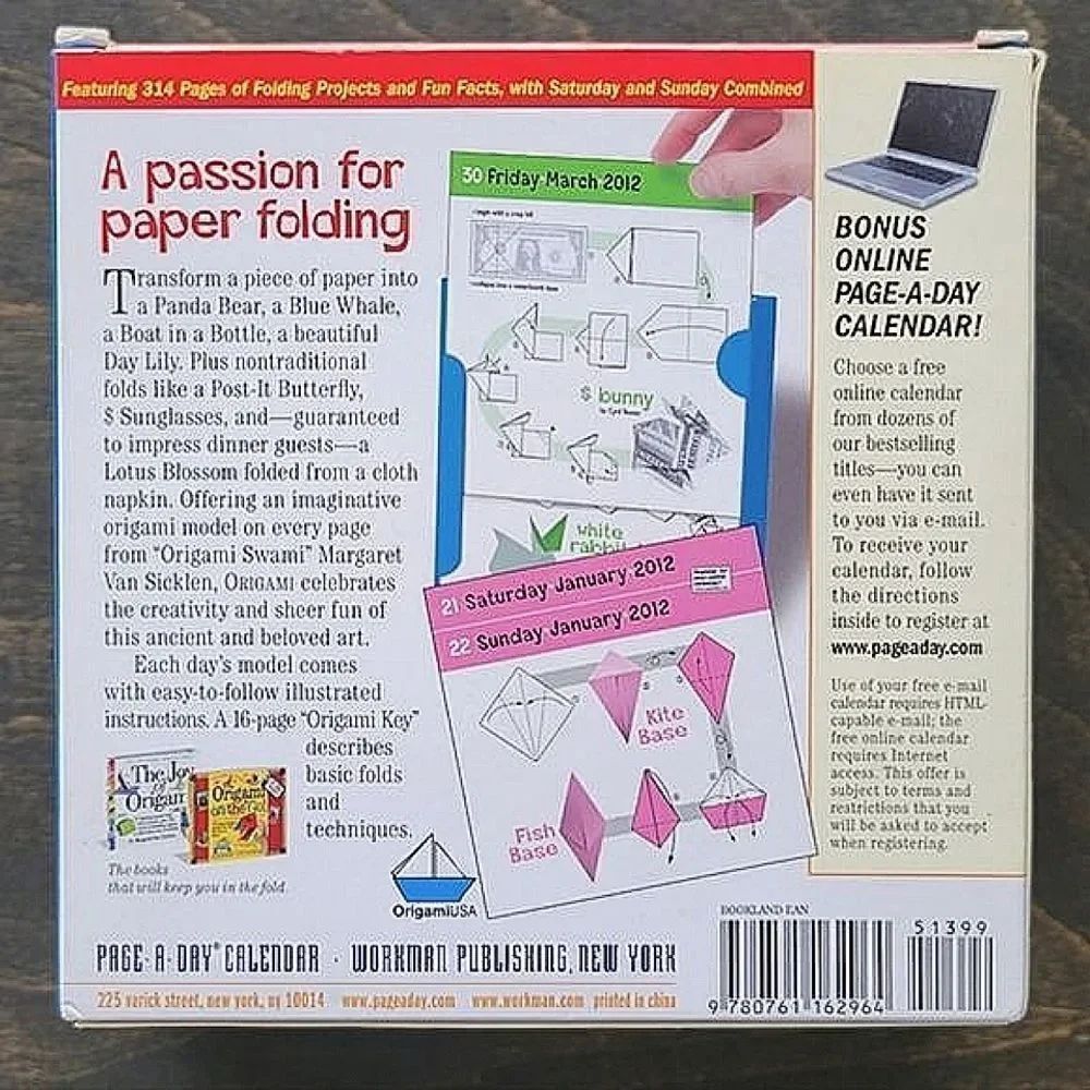 NWT Origami page-a-day 2012 calendar - Picture 7 of 11